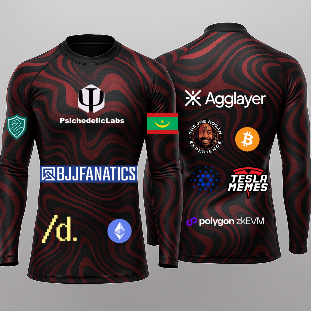 PsichedelicLabs Rash Guard - Red Colorway - Image 1